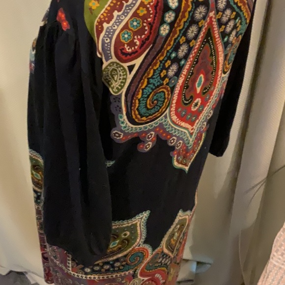 PTP 18 inches with stretch length 31” bohemian flare tunic dress 95% rayon - Picture 7 of 9